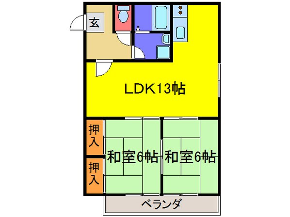 ダイヤモンドパレスの物件間取画像